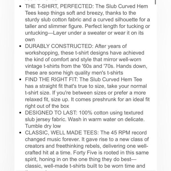 Huckberry 45 Men's dark gray T-shirt size XLT - Picture 5 of 6